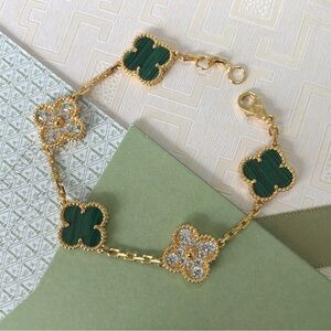 Green 5 Clover Bracelet Alhambra Inspired